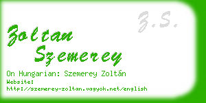 zoltan szemerey business card